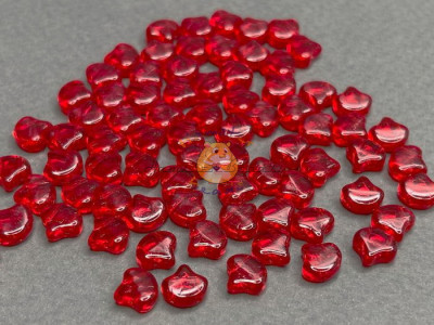 Чешские бусины MATUBO Ginko Ruby 7,5x7,5 мм/ 10 шт 