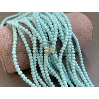 Жемчуг стеклянный Pastel Blue Pearl 4 мм (Китай) / 1 нить