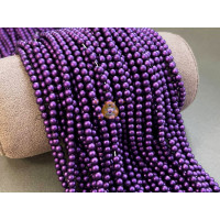 Жемчуг стеклянный Purple Matt Pearl 4 мм (Китай) / 1 нить