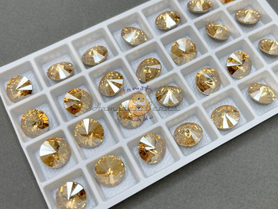 Риволи Crystal Golden Shadow 12 мм/ 1 шт (без оправы)