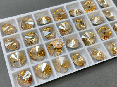 Риволи Crystal Golden Shadow 14 мм/ 1 шт (без оправы)