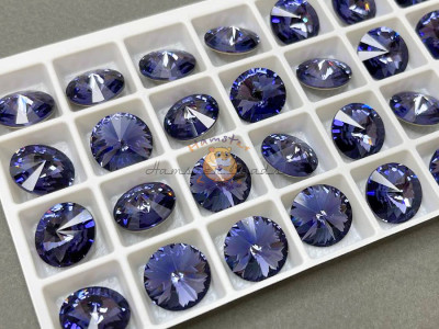 Риволи Tanzanite 14 мм/ 1 шт (без оправы)