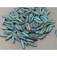 Бусины Кинжалы Opaque Turquoise Green with Laser Decoration Daggers beads 5x16 мм/ 10 шт Бусины Кинжалы Opaque Turquoise Green with Laser Decoration Daggers beads 5x16 мм/ 10 шт