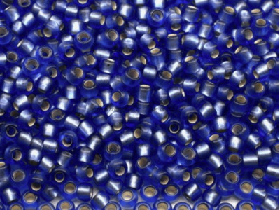Бисер TOHO Round 11/0 TR-11-35F - Silver Lined Frosted Sapphire / 5г