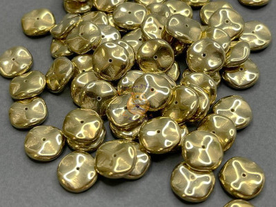 Чешские бусины Диск Crystal Amber Full 12 мм/ (1 шт)