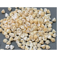 Бусины Колокольчик Opaque White Beige Bell Flowers 4x6 мм/ 10 шт