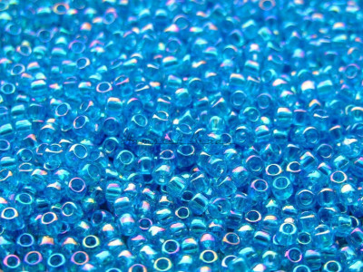 Бисер TOHO Round 11/0 TR-11-163B - Transparent-Rainbow Dk Aqua