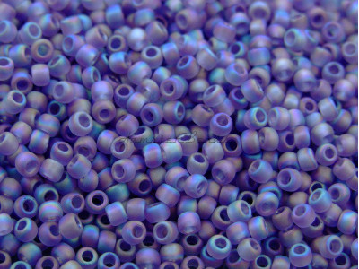 Бисер TOHO Round 11/0 TR-11-166DF - Transparent-Rainbow-Frosted Lt Tanzanite