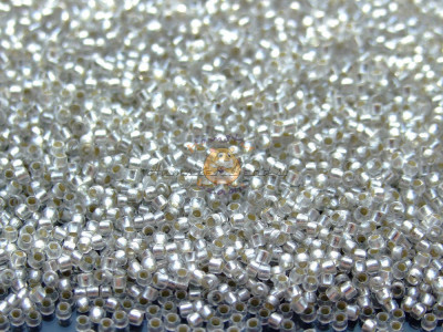 Бисер TOHO Round 15/0 TR-15-21F - Silver-Lined Frosted Crystal
