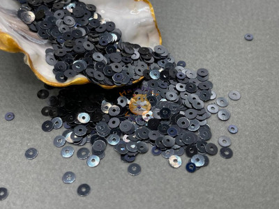 Пайетки Opaque Black O.194  плоские/ 3 г
