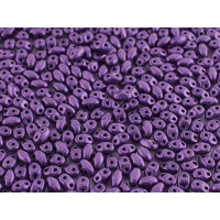 Чешские бусины MATUBO Miniduo Metallic Suede Purple 2-hole 2x4 мм/ 3г 