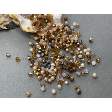 Микс биконусов Topaz - Cream 4 мм/ 5 грамм