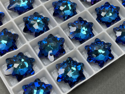 Подвеска Эдельвейс Crystal Bermuda Blue 18×18 мм Подвеска Эдельвейс Crystal Bermuda Blue 18×18 мм