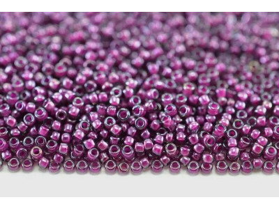 Бисер TOHO Round 15/0 TR-15-1076 - Inside-Color Gray/Magenta-Lined/5гр 