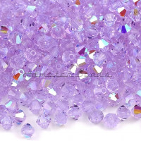 Биконусы Preciosa Violet AB 4 mm