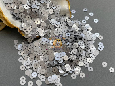 Пайетки Серые матовые P202 Metal плоские 3 мм (3 г) Пайетки Серые матовые P202 Metal плоские 3 мм (3 г)