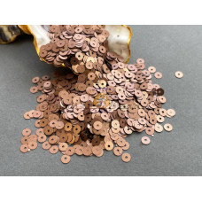 Пайетки Бронза матовые P204 Metal плоские 3 мм (3 г)