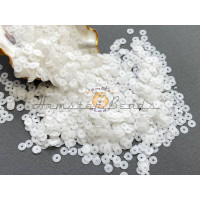 Пайетки Белые матовые P208 Luster плоские 3 мм (3 г)