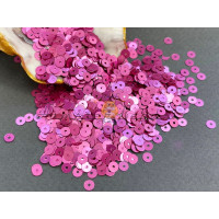 Пайетки Розовые матовые P249 Metal плоские 3 мм (3 г)