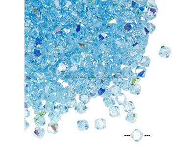 Биконусы Preciosa Aquamarine AB 3 mm