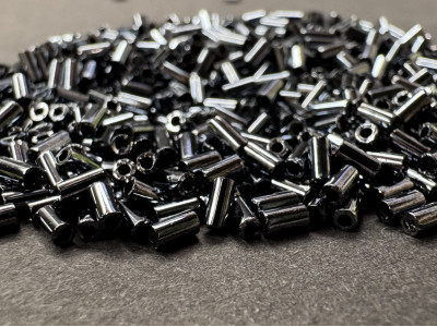 Стеклярус TOHO Bugles TB-01-81 - Metallic Hematite 3x1,6 mm / 5 г