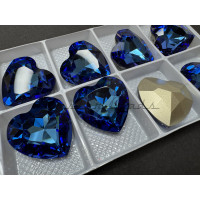Кристалл Сердце Crystal Bermuda Blue 27х27 мм/ 1 шт