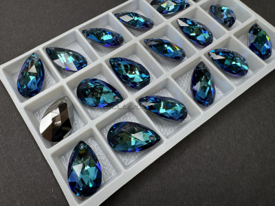 Подвеска Капля Crystal Bermuda Blue 22x12,5 мм