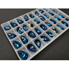 Подвеска Капля Crystal Bermuda Blue 16x9,5 мм