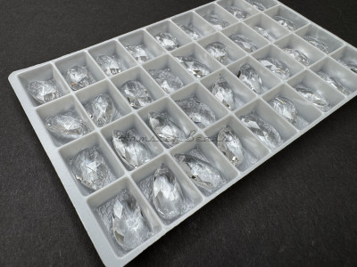 Подвеска Капля Crystal 16x9,5 мм