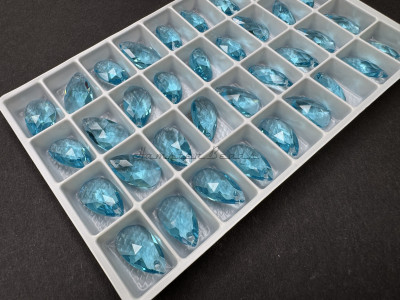 Подвеска Капля Aquamarine 16x9,5 мм
