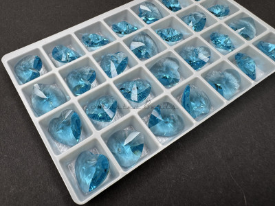 Подвеска Сердце Aquamarine 14×14 мм