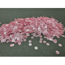 Пайетки Розовые Glitter плоские 4 мм (3 г)
