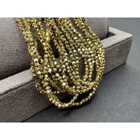 Биконусы стеклянные Crystal Aurum full #106 3 мм/ 1 нить