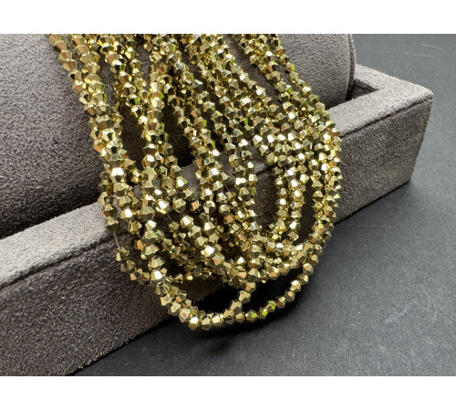 Биконусы стеклянные Crystal Aurum full #106 3 мм/ 1 нить