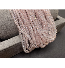 Биконусы стеклянные Light Rose AB #175AB 3 мм/ 1 нить
