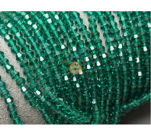 Биконусы стеклянные Emerald #64 4 мм/ 1 нить