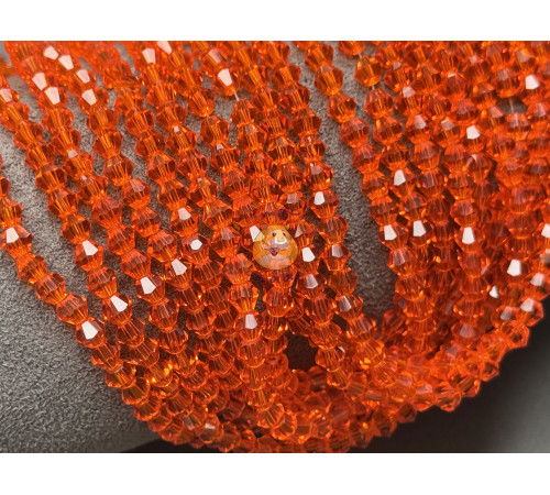 Биконусы стеклянные Hyacinth #61 4 мм/ 1 нить