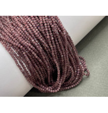 Бусины стеклянные "Кошачий глаз" Light Amethyst 2 мм / 1 нить
