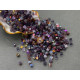 Микс бусин кубиков Amethyst - Tanzanite 3 мм/ 5 грамм