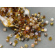 Микс бусин кубиков Amber - Topaz 4 мм/ 10 грамм
