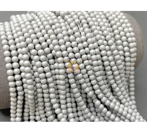 Жемчуг хрустальный Crystal Pastel Gray Pearl 3 мм, 4 мм (Китай) / 1 нить