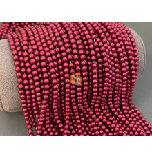 Жемчуг стеклянный Bordeaux Matt Pearl 4 мм (Китай) / 1 нить