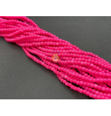 Жемчуг стеклянный Bright Pink Pearl 4 мм (Китай) / 1 нить