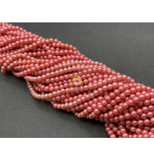 Жемчуг стеклянный Coral Pearl 4 мм (Китай) / 1 нить