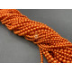 Жемчуг стеклянный Dark Orange Matt Pearl 4 мм, 6 мм (Китай) / 1 нить