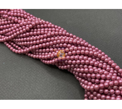 Жемчуг стеклянный Dusty Orchid Pearl 4 мм (Китай) / 1 нить
