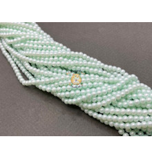 Жемчуг стеклянный Pale Mint Pearl 4 мм (Китай) / 1 нить