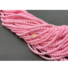 Жемчуг стеклянный Pastel Baby Pink Pearl 4 мм, 6 мм (Китай) / 1 нить