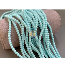 Жемчуг стеклянный Pastel Blue Pearl 4 мм (Китай) / 1 нить