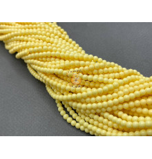 Жемчуг стеклянный Pastel Yellow Pearl 4 мм (Китай) / 1 нить